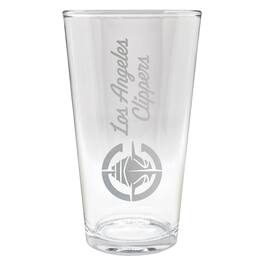 Great American Products - LA Clippers Etched 16oz. Vertical Rally Cry Pint Glass - Multicolor