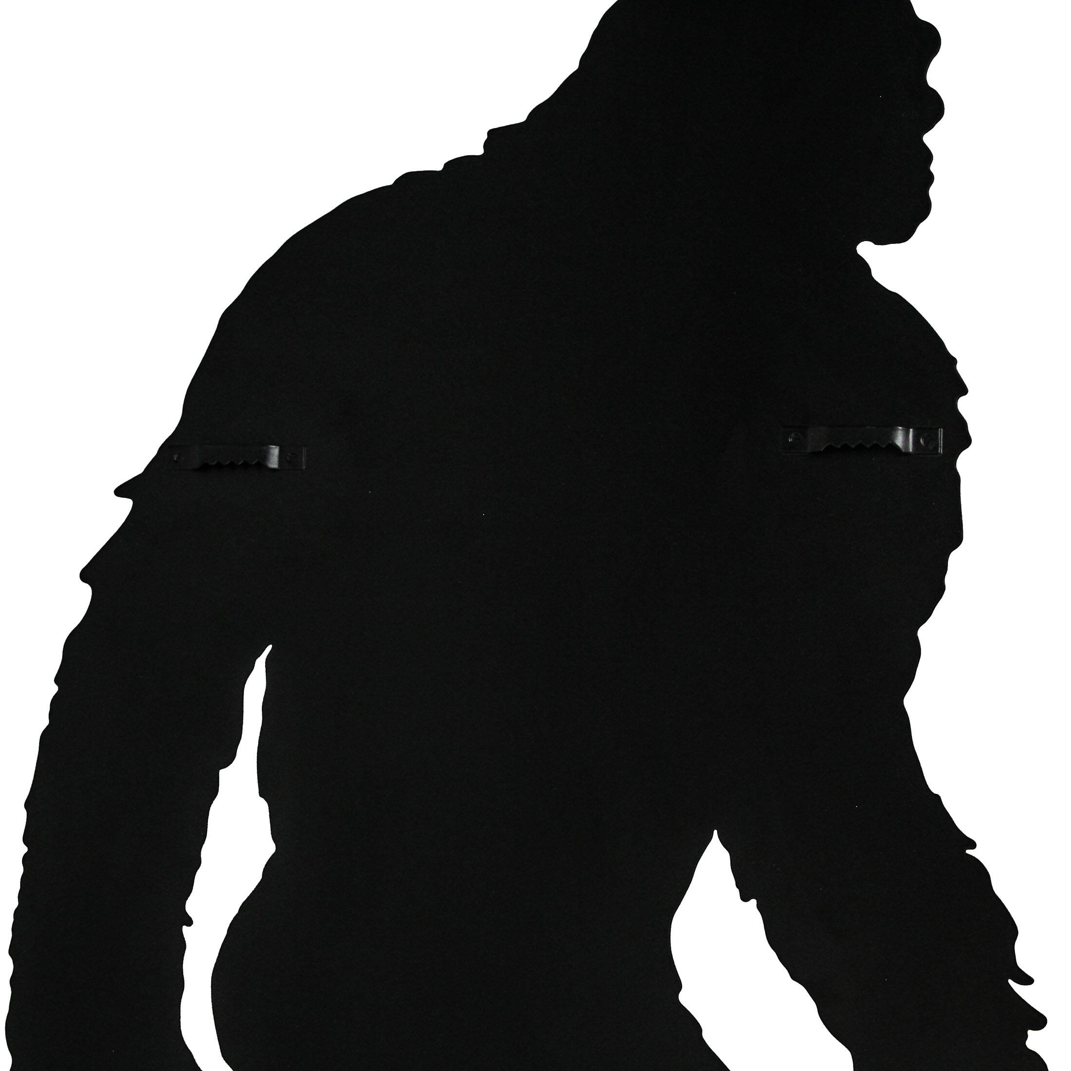 Alt View 5. Zeckos - Black Metal Laser Cut Bigfoot Walking Wall Sculpture Home Decor Sasquatch Art - Black.