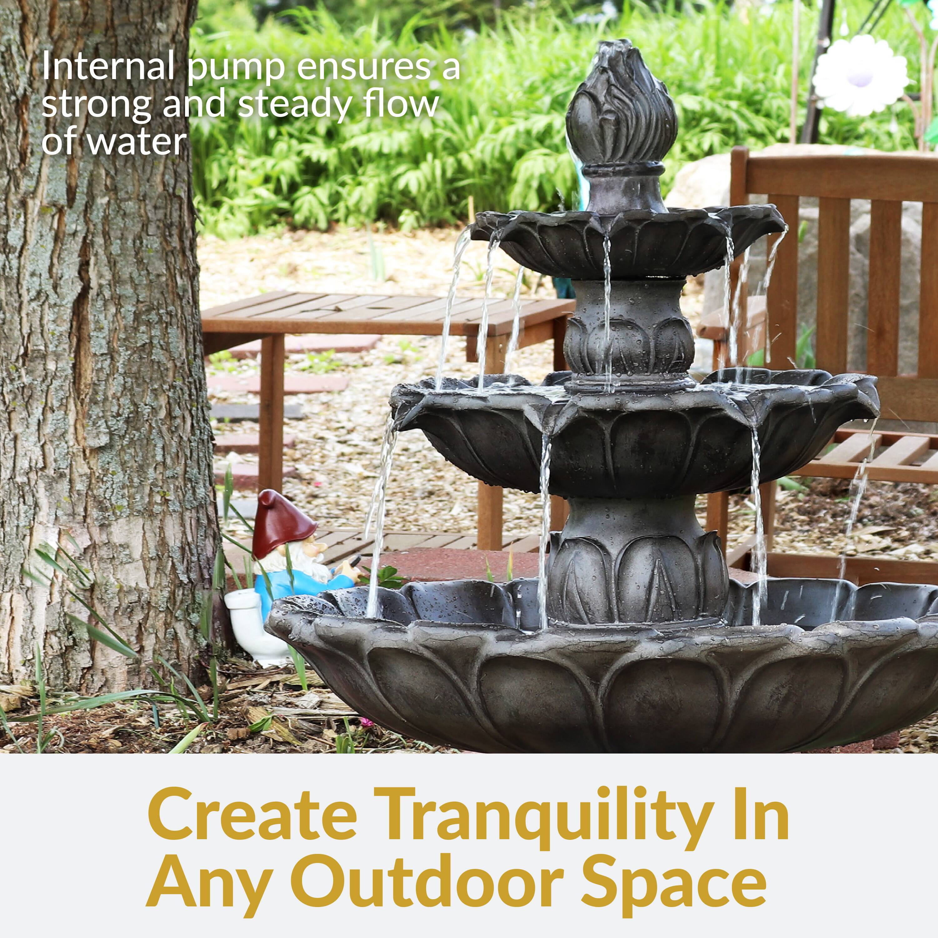 Internal pump ensures a strong and steady flow of water

Create Tranquility In Any Outdoor Space