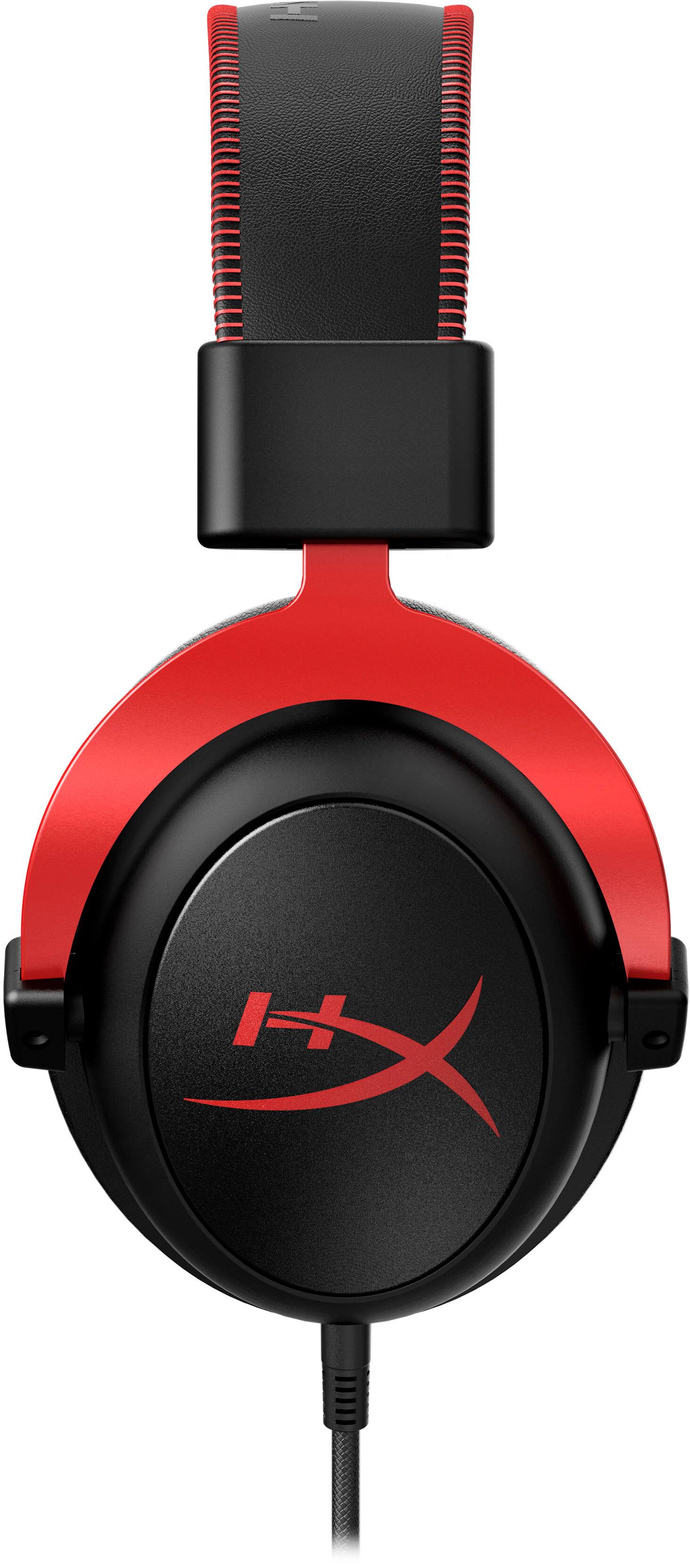 Alt View 11. HyperX - Cloud II Wired Gaming Headset for PC, Xbox X|S, Xbox One, PS5, PS4, Nintendo Switch, and Mobile - Black/Red.