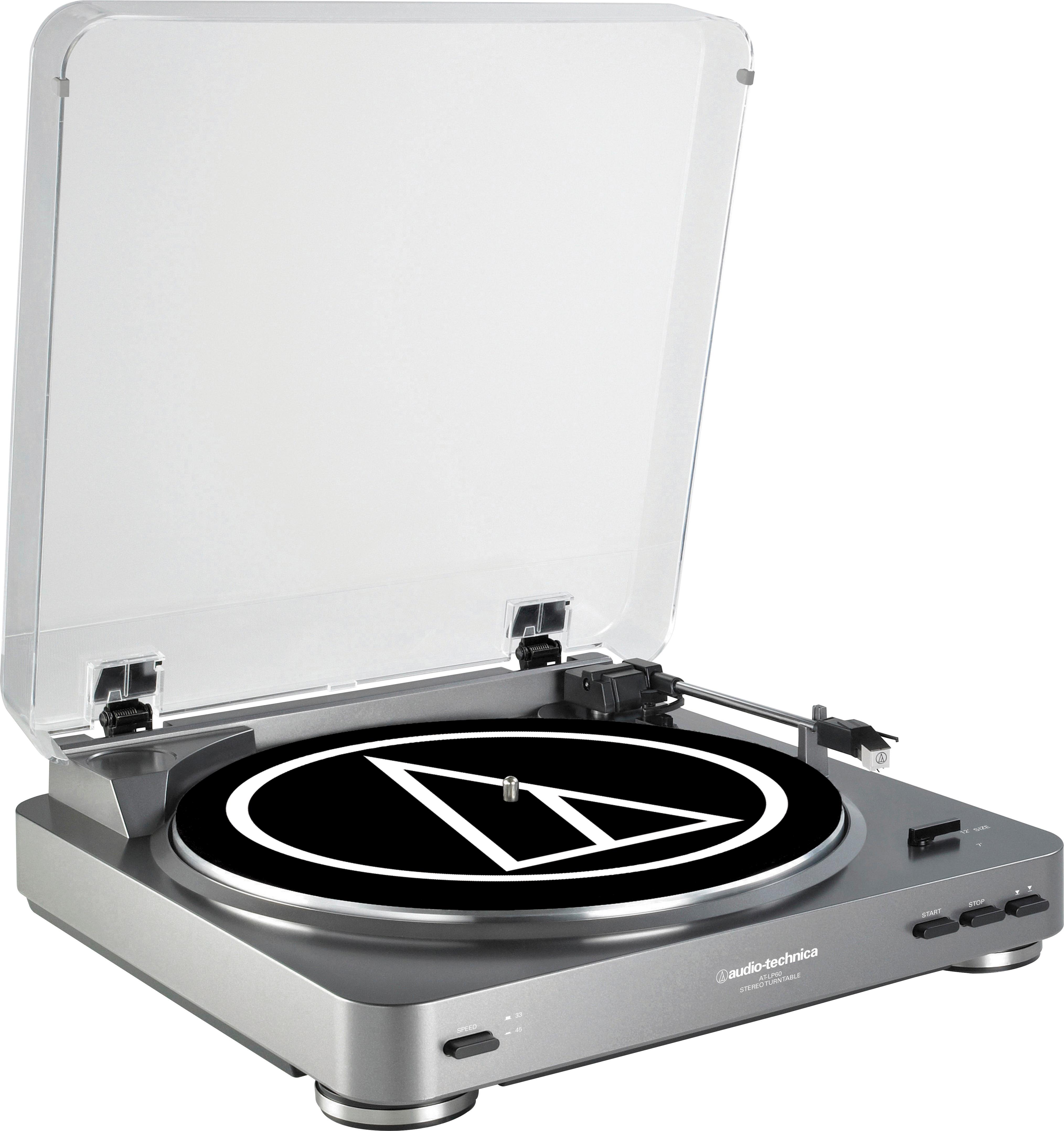 Audio-Technica AT-LP60 Fully Automatic Belt-Drive Stereo Turntable Silver  WORKS