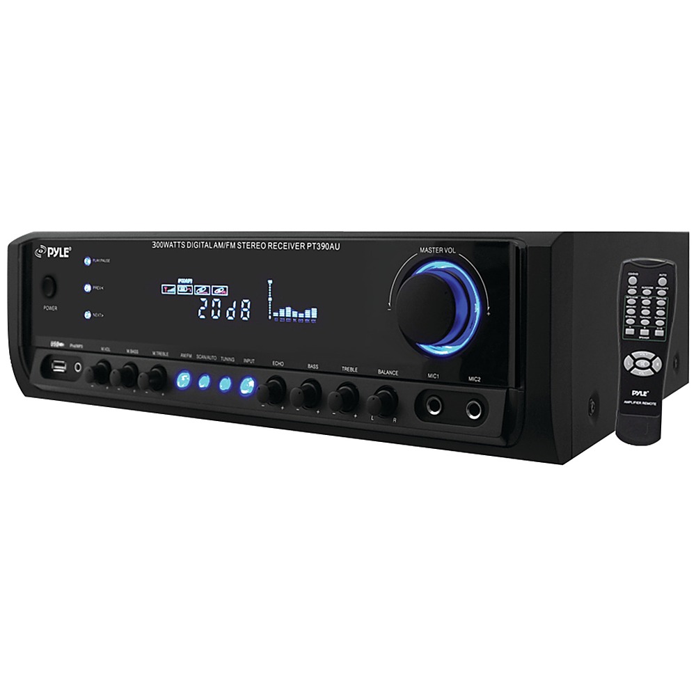 PYLE 300W 4-Ch. Stereo Receiver Black PT390AU - Best Buy