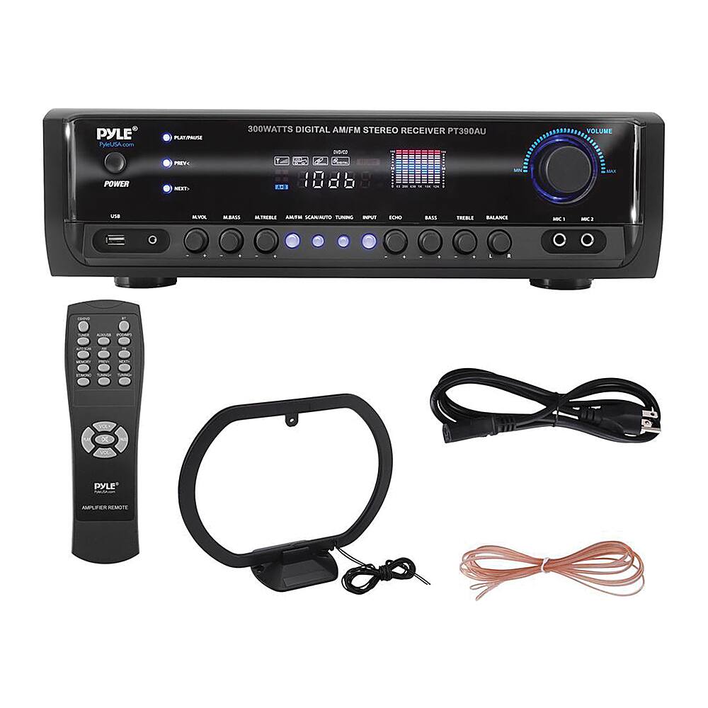 Alt View 12. PYLE - 300W 4-Ch. Stereo Receiver - Black.