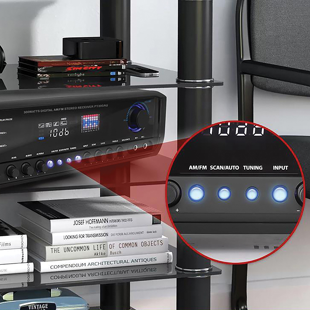 Pyle 4-Channel Bluetooth Home Power Amplifier - 2000 Watt Audio Stereo  Receiver w/Speaker Selector, AM FM Radio, USB/SD Card Reader, Karaoke