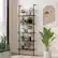 Left. Costway - 5 Tier Ladder Shelf 71'' Height Wall-Mounted Bookshelf Display Storage Organizer Brown - Brown.