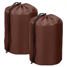 Unique Bargains - Drawstring Bag w/ Toggle & Cinch, Portable Outdoor Ditty Bag, 9x16in & 2pcs for Backpacking/Camping/Traveling - Coffee