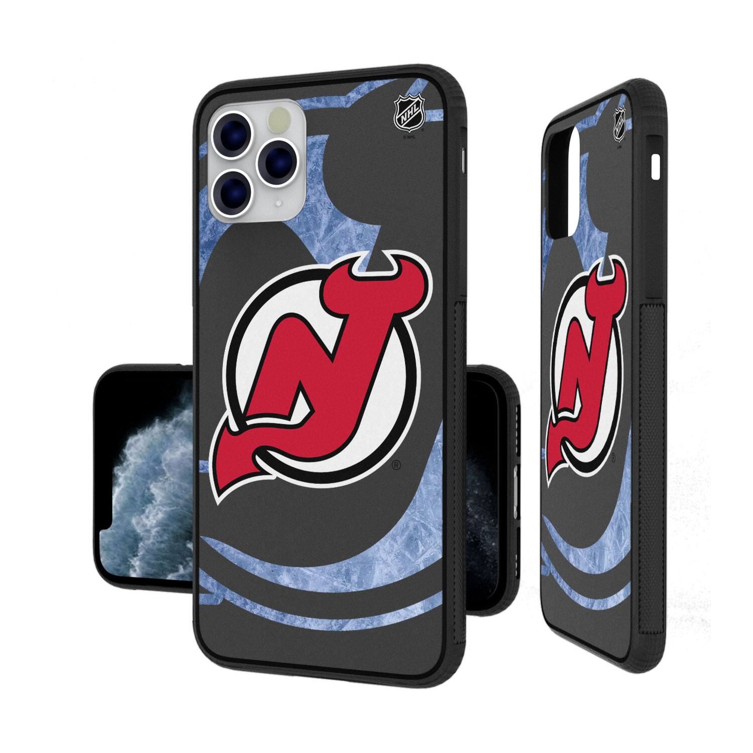 Alt View 3. Keyscaper - New Jersey Devils iPhone Tilt Bump Ice Case - 16 Pro - Multicolor.