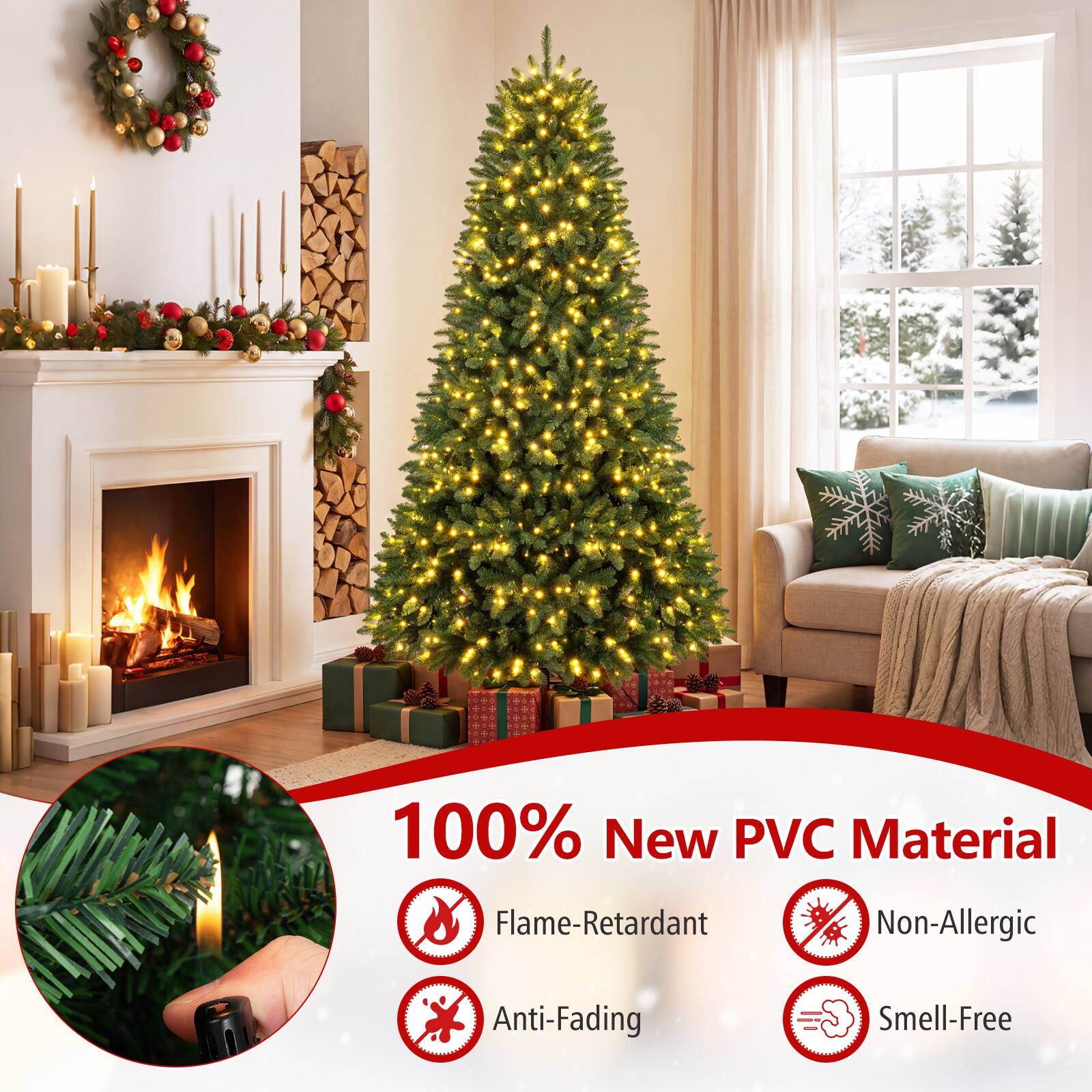 100% New PVC Material  
Flame-Retardant  
Non-Allergic  
Anti-Fading  
Smell-Free