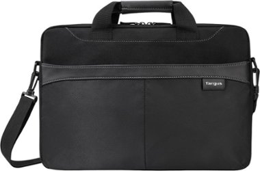 Targus - Business Casual Slipcase Laptop Briefcase for 15.6" Laptop - Black - Front_Zoom