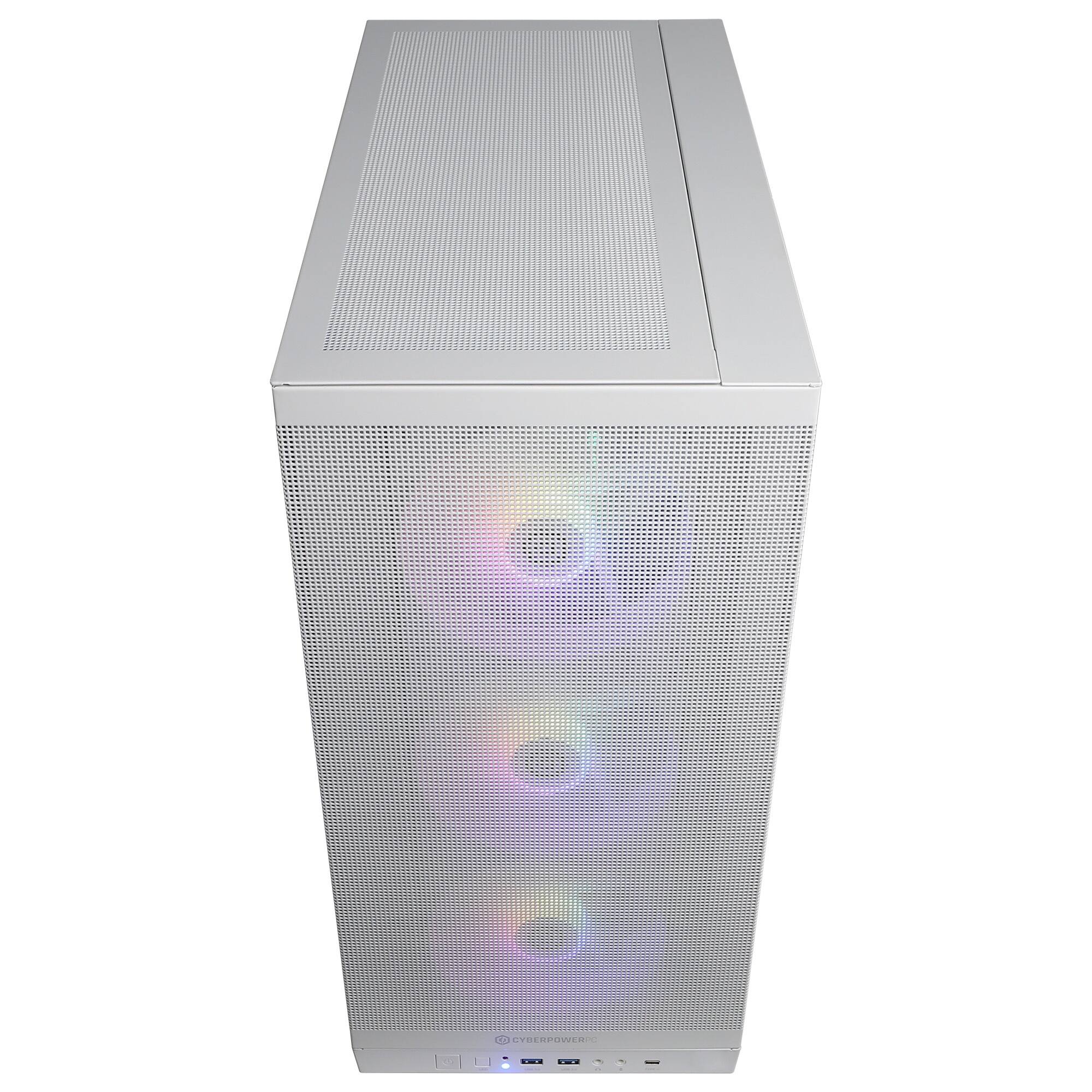 Alt View 2. CyberPowerPC - Gaming Desktop - AMD Ryzen 9 9900X3D 2025 - AMD Radeon RX 9070 XT 16GB - 32GB DDR5 Memory - 2TB SSD Storage - White.
