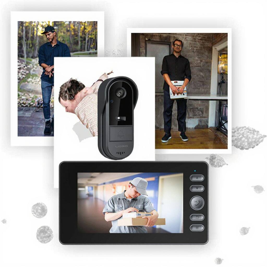 Alt View 3. Cluzine - Wireless Video Intercom Doorbell, Dual Wake-Up, Night Vision, Local Storage.