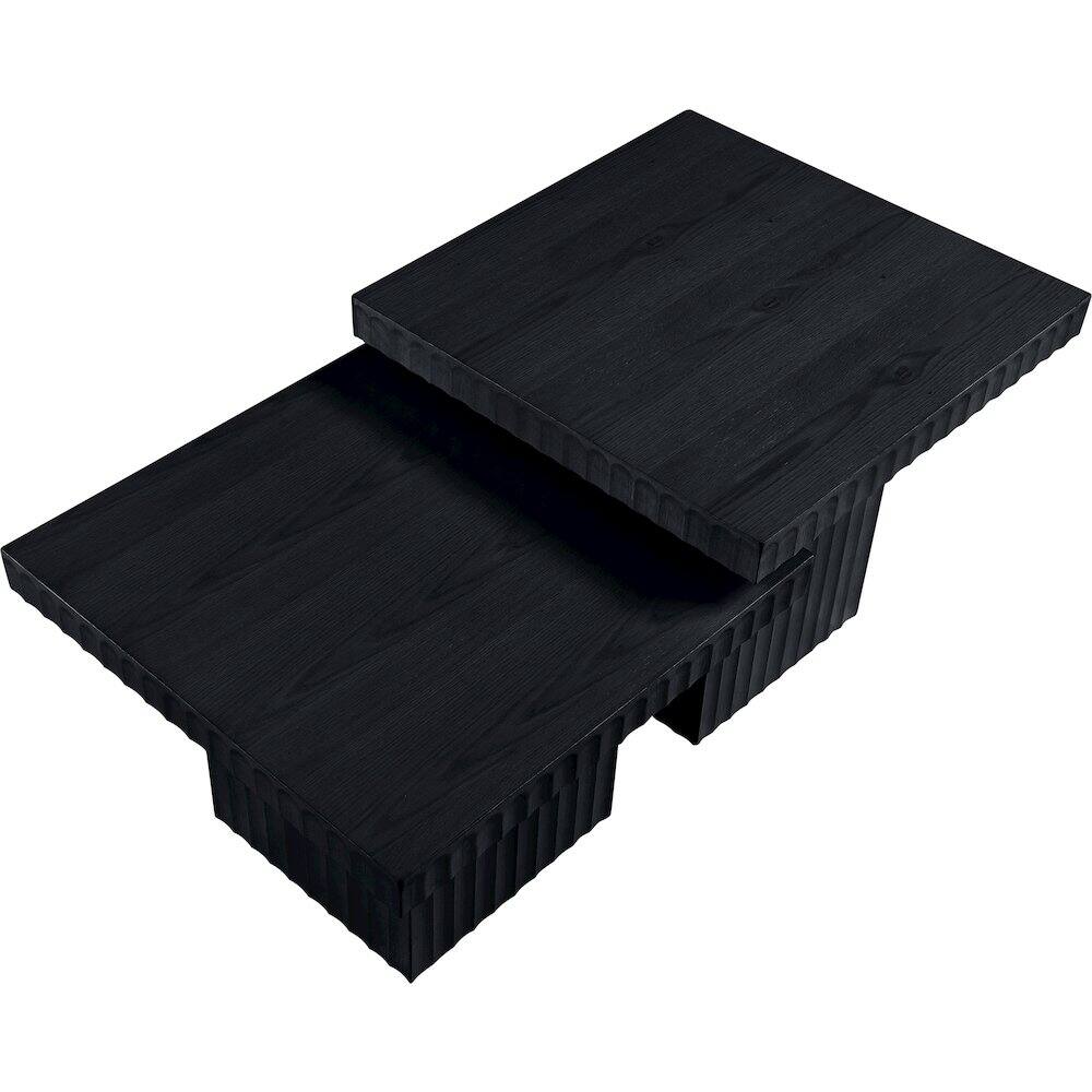 Alt View 4. Meridian Furniture - Spencer Black Oak Veneer Coffee Table - Black.