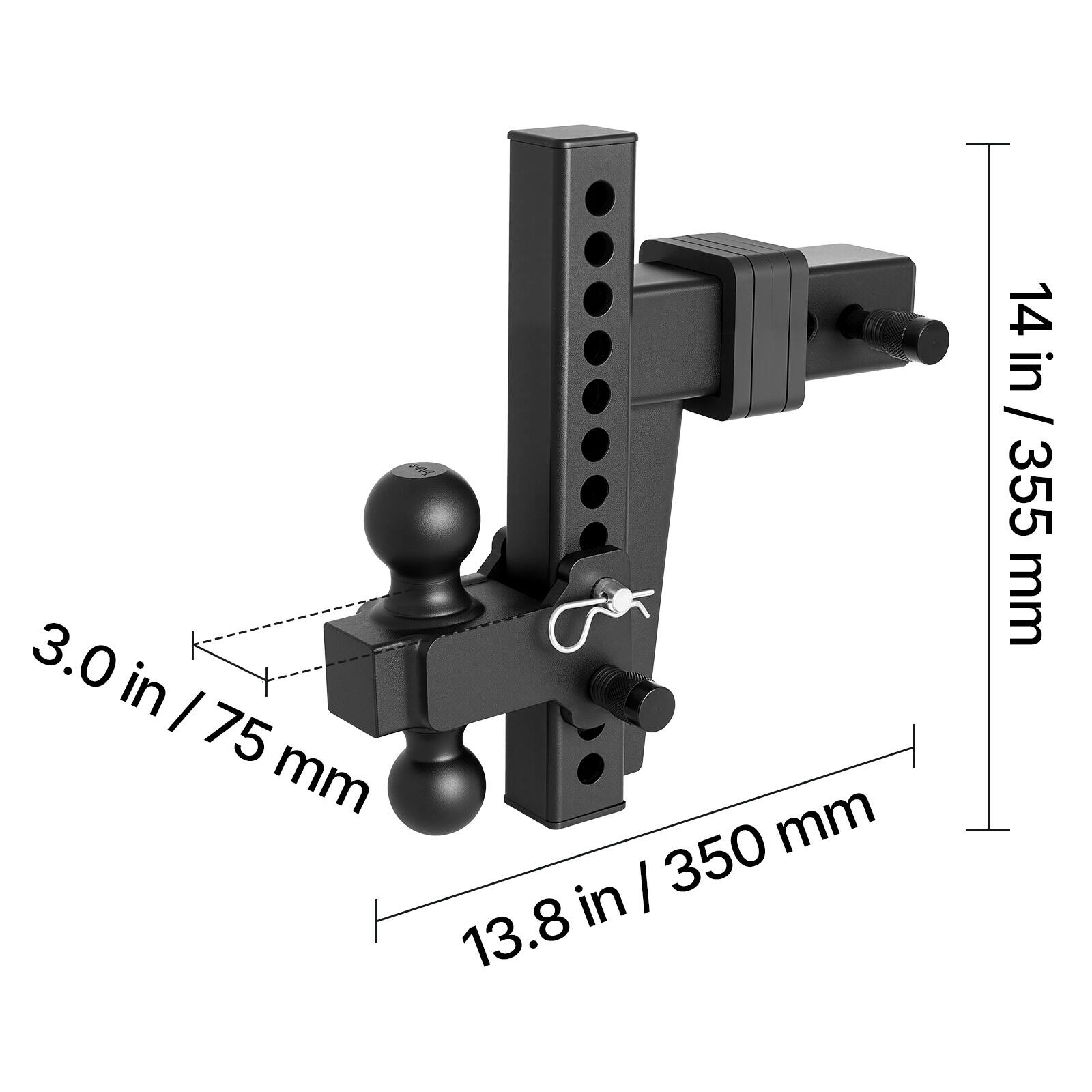 3.0 in / 75 mm  
13.8 in / 350 mm  
14 in / 355 mm