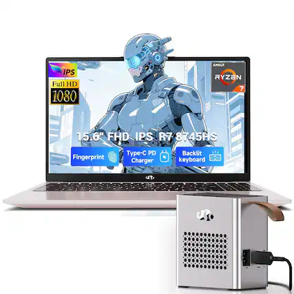 IPS KACA FHD Full HD 1080 AHD2 RYZEN 7 15.6" FHD IPS R7 8745HS Fingerprint Type-C PD Charger Backlit keyboard