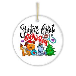 OrnamentallyYou - Santas Favorite Veterinarian Christmas Ornament Veterinary Holiday Appreciation Gift - Multi-colored