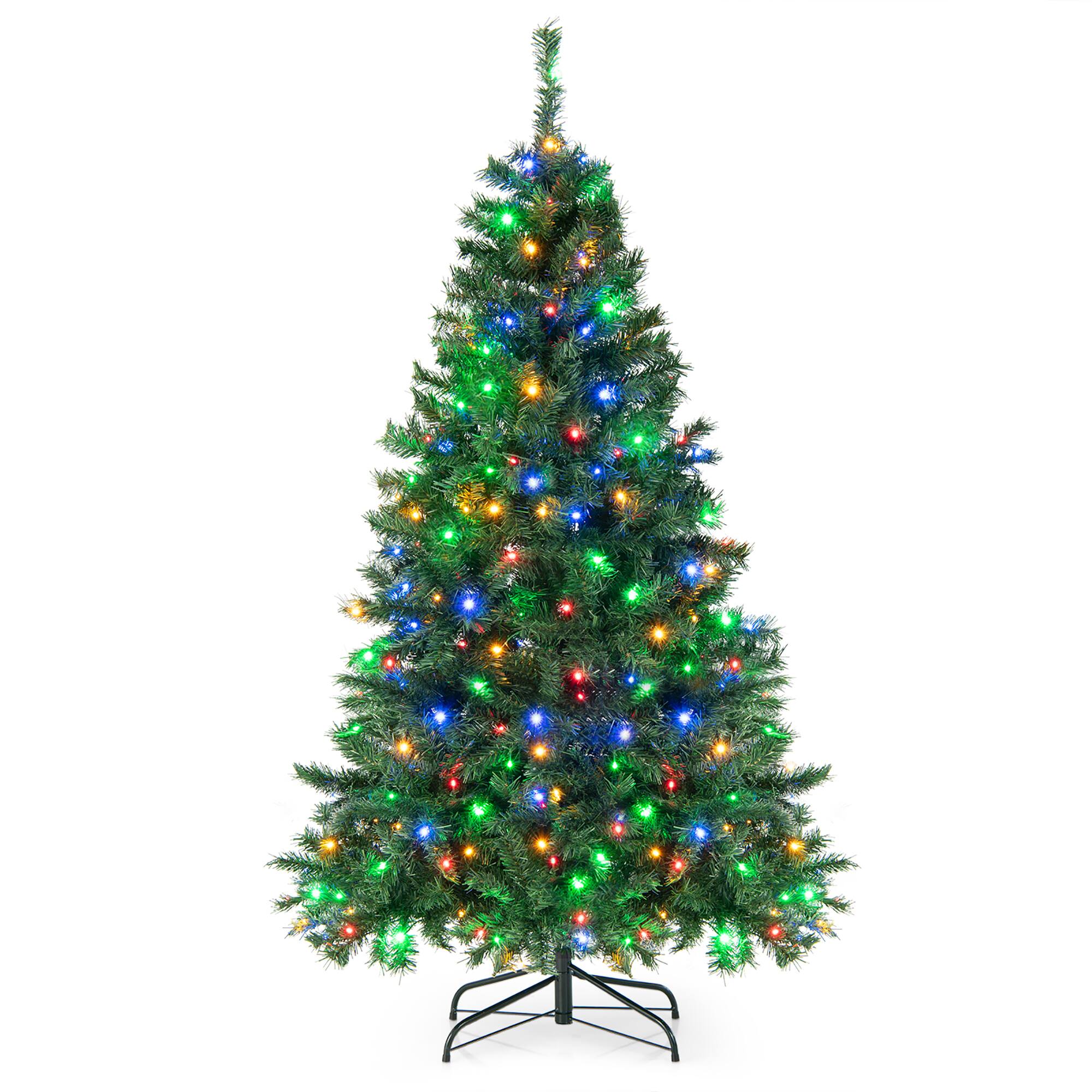 Alt View 8. Gymax - Gymax 6FT Pre-Lit Hinged Artificial Christmas Tree Holiday Decor Tree 3-Minute Quick Shape - Green.