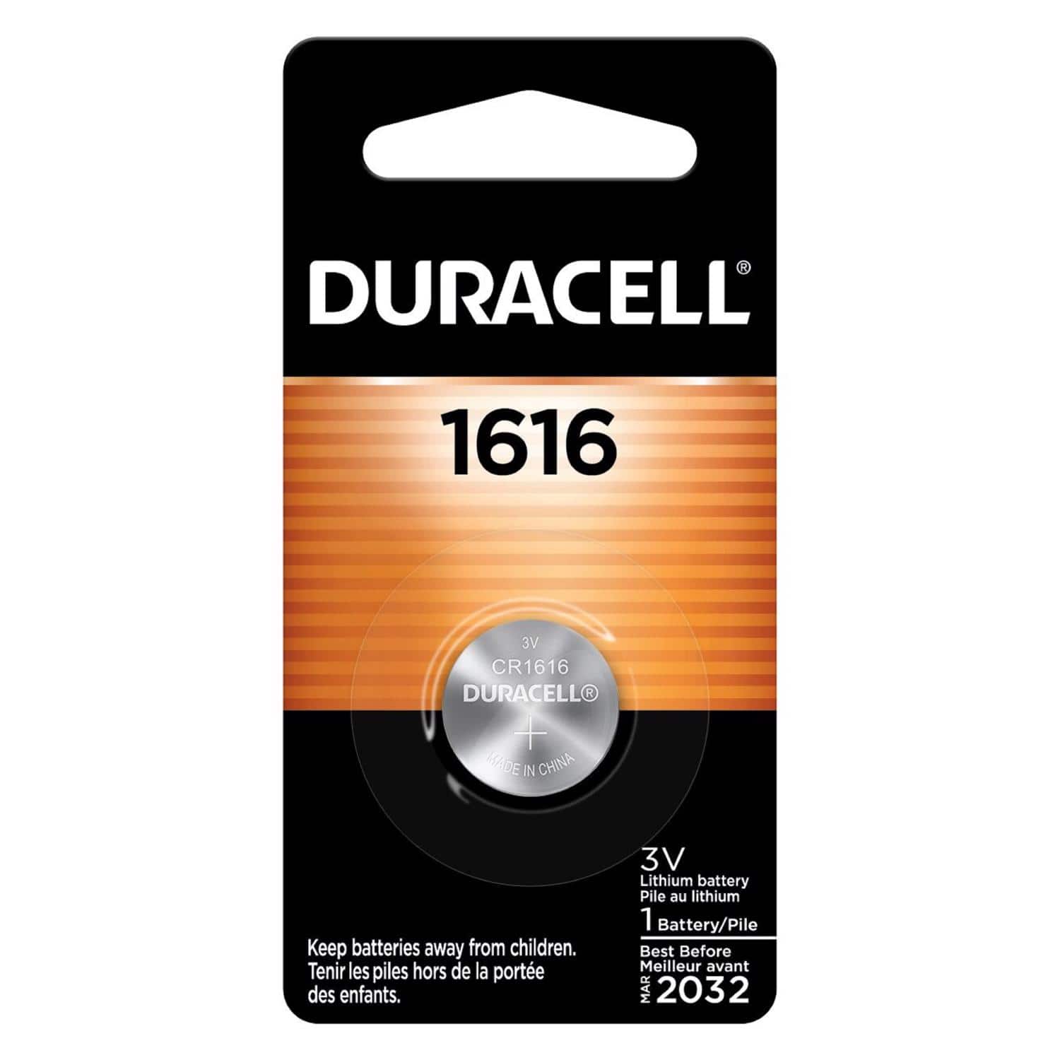 Duracell - Lithium Coin 1616 3 V 50 mAh Medical Battery 1 pk