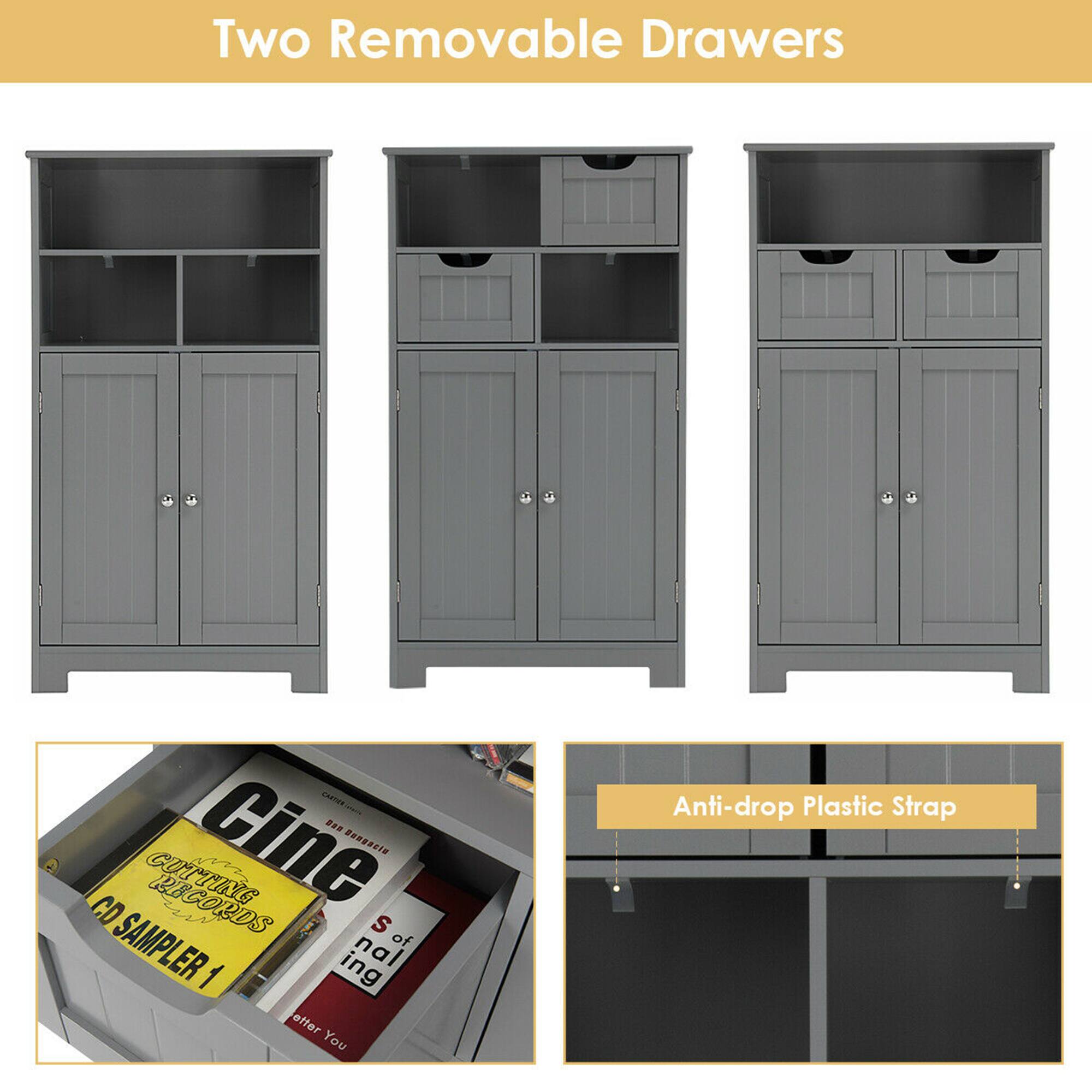 Two Removable Drawers

Anti-drop Plastic Strap