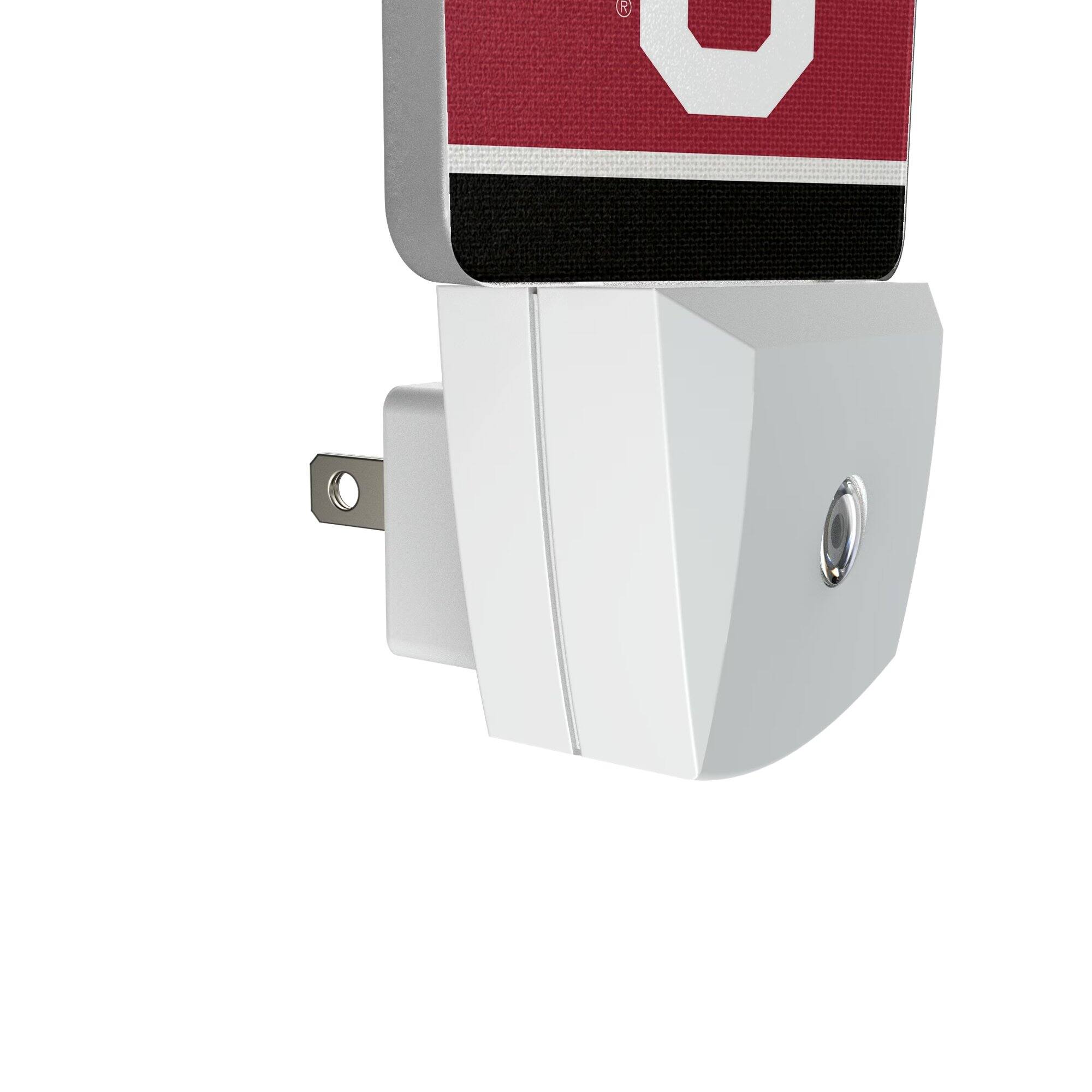 Alt View 2. Keyscaper - Oklahoma Sooners Stripe Design Nightlight 2-Pack - Multicolor.