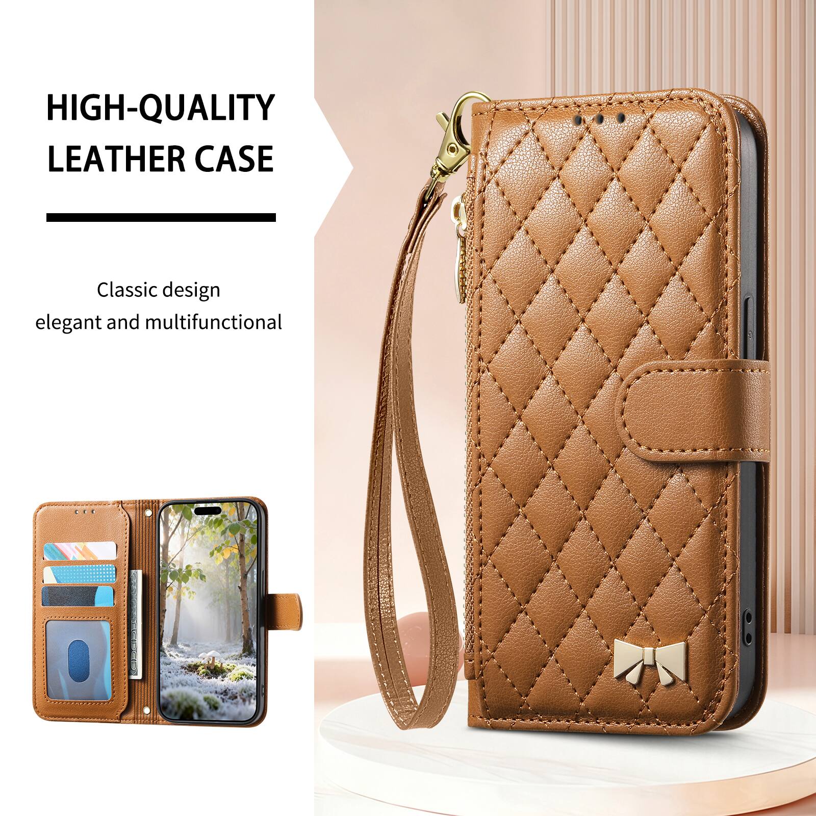 HIGH-QUALITY LEATHER CASE

Classic design elegant and multifunctional