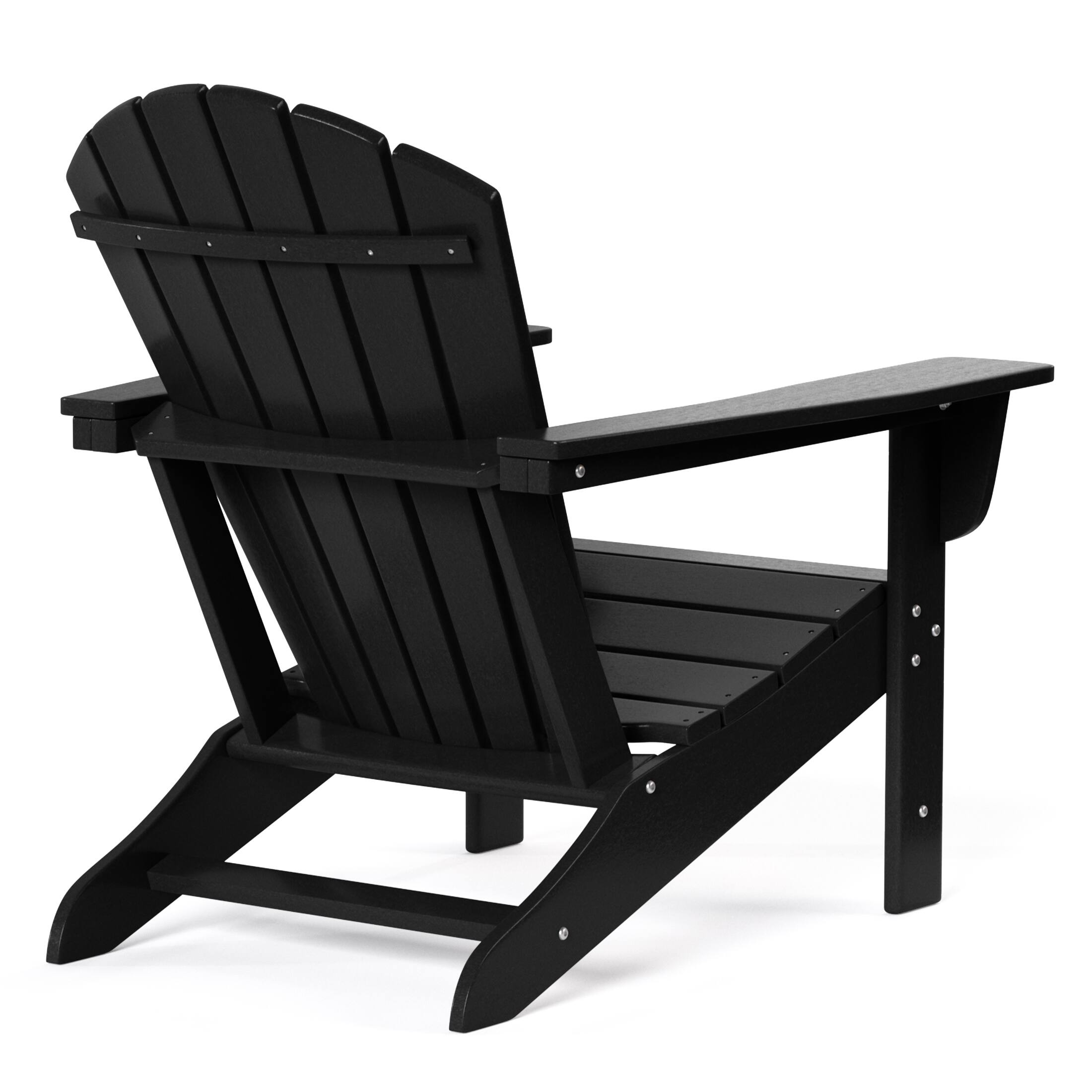 Alt View 1. WestinTrends - WestinTrends Dylan Outdoor Adirondack Chair (Set of 2) - Black.