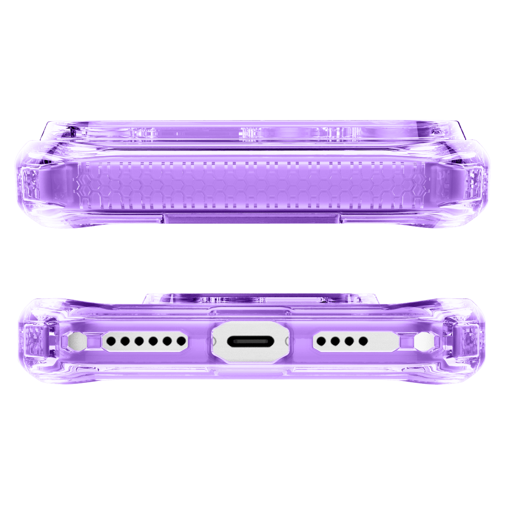 Alt View 3. Itskins - SPECTRUM R // CLEAR Case for Apple iPhone 18 Pro Max / 17 Pro Max - Purple.