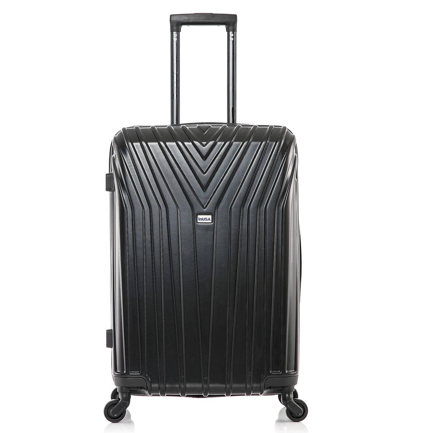 Angle. InUSA - Vasty Lightweight Hardside Spinner Luggage 24" - BLACK.