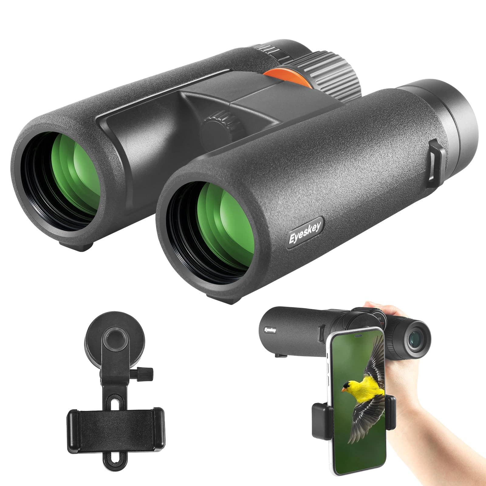 DORLUKFU - 10x42 HD Binoculars for Adults High Powered with Low Light Night Vision – Lightweight Waterproof Binoculars with