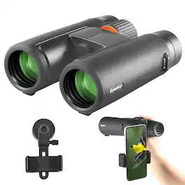 DORLUKFU - 10x42 HD Binoculars for Adults High Powered with Low Light Night Vision – Lightweight Waterproof Binoculars with