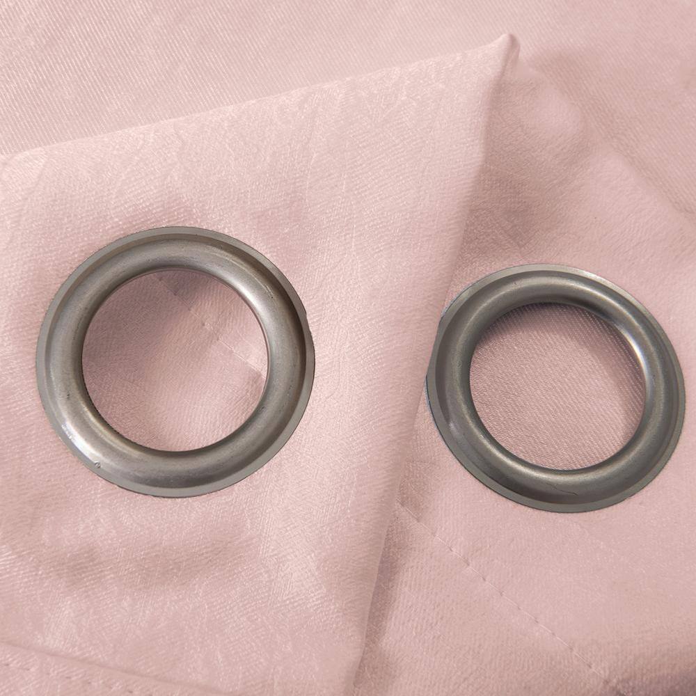 Angle. Olivia Gray - Olivia Gray San Juan Embossed Blackout Grommet Single Panel - 52x84" Blush - blush.