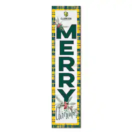 Jardine - Clarkson Golden Knights 12'' x 48'' Outdoor Merry Christmas Leaner - White