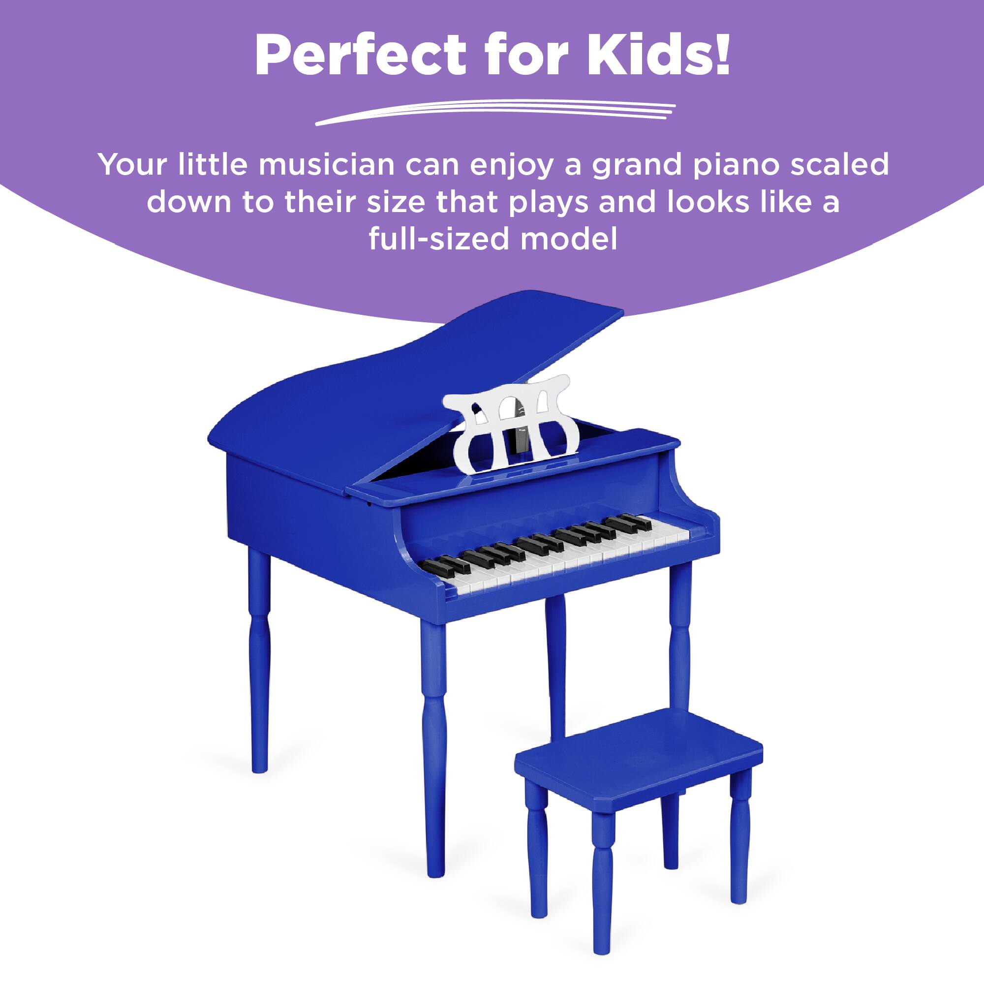 Perfect for Kids!

Your little musician can enjoy a grand piano scaled down to their size that plays and looks like a full-sized model.