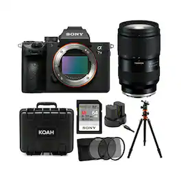 Sony - Alpha a7 III Mirrorless Digital Camera with 28-75mm Lens 128GB SD Bundle - Black
