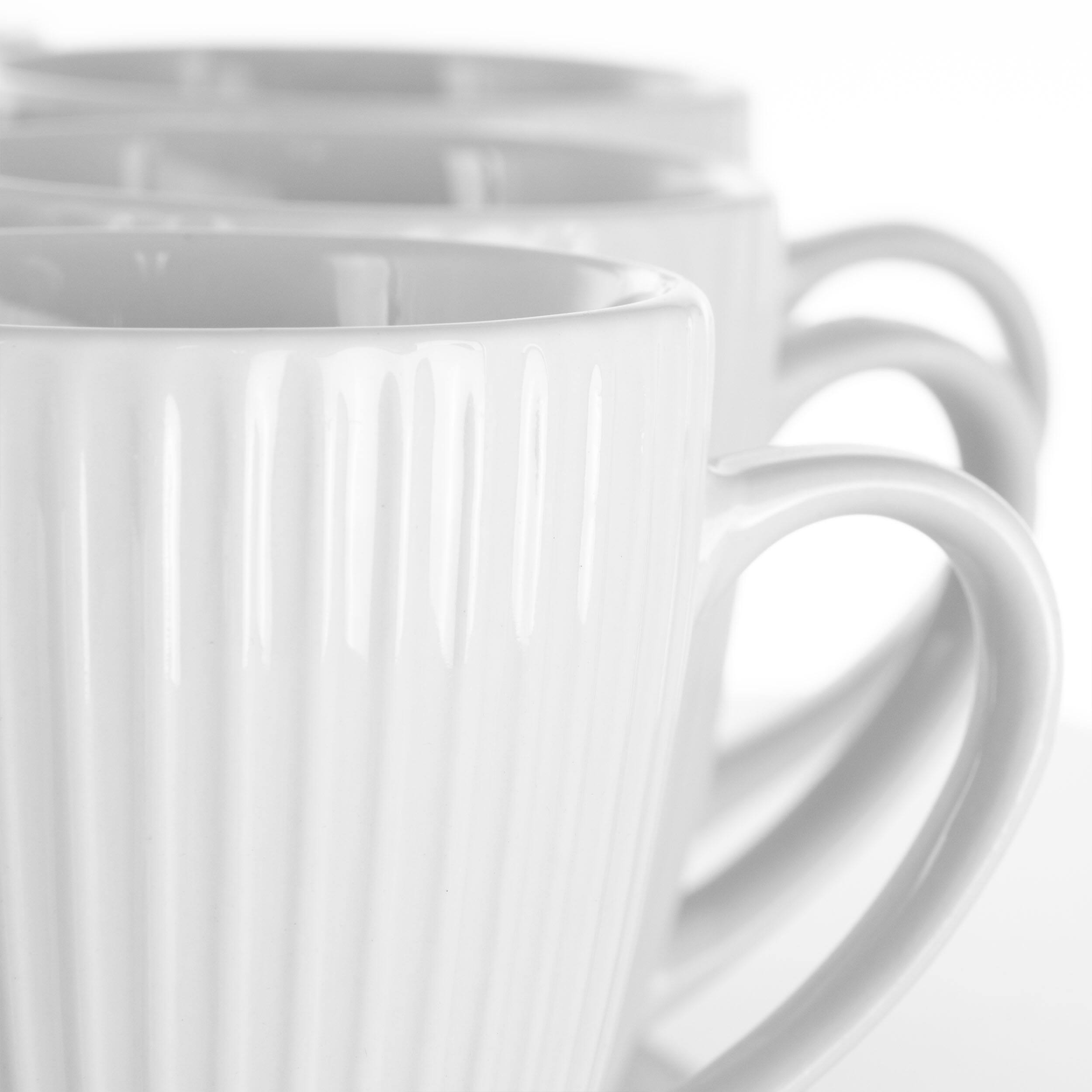 Alt View 5. Elama - Elama Elle 12 Piece Round Porcelain Mug Set in White - White.