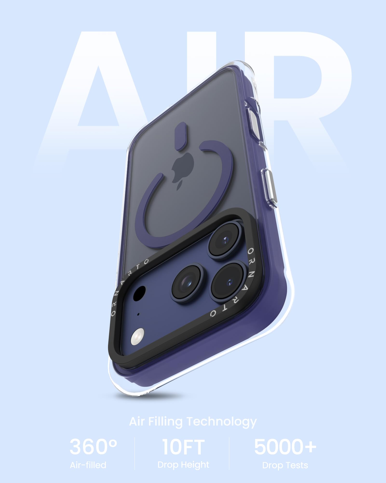 Air Filling Technology  
360° Air-filled  
10FT Drop Height  
5000+ Drop Tests