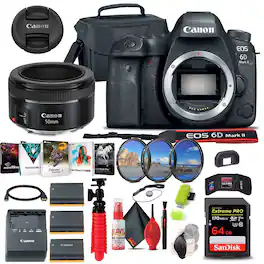 Canon - EOS 6D Mark II DSLR Camera (1897C002) Ultimate Graphic Bundle (International Version)