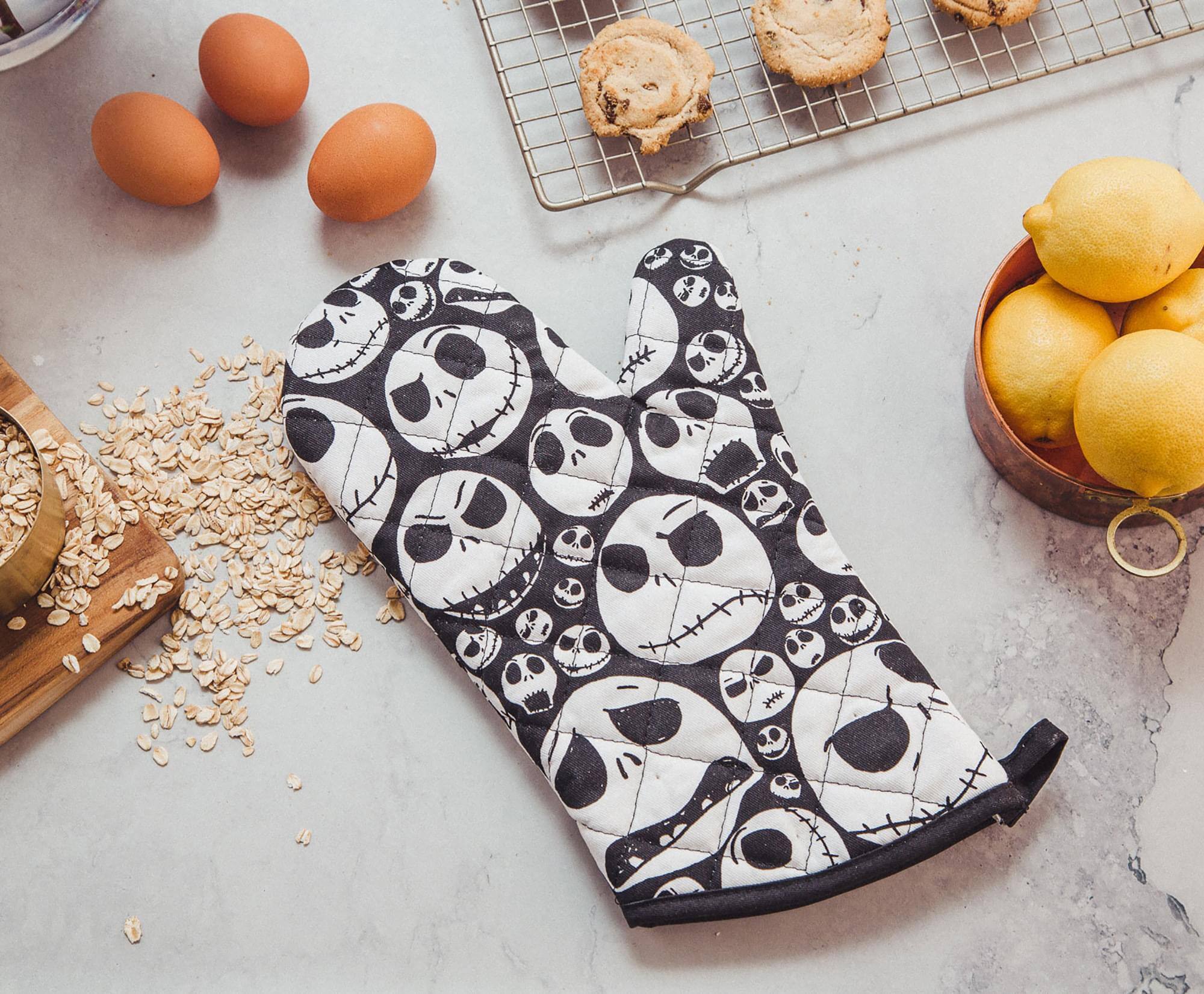Alt View 1. Disney - Disney The Nightmare Before Christmas Jack Faces Kitchen Oven Mitt Glove - Black.