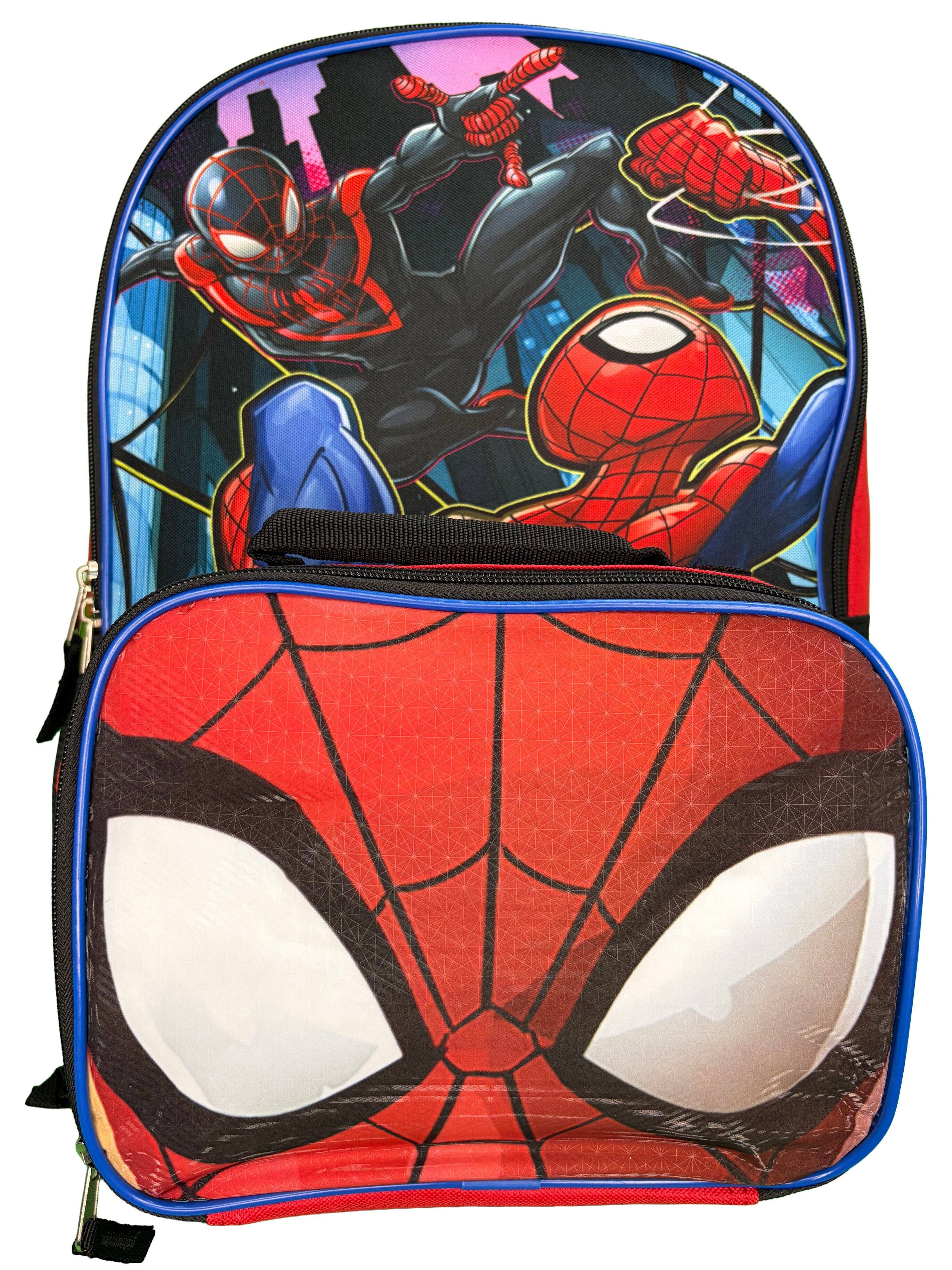 Alt View 1. Marvel - Marvel Spider-Man with Venom Spider-Man 16" Shoulder Backpack for School with Rectangular Lunch Bag - Blue.