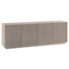 Hudson&Canal - Halifax Rectangular Fluted TV Stand for TV's up to 75" - Alder White