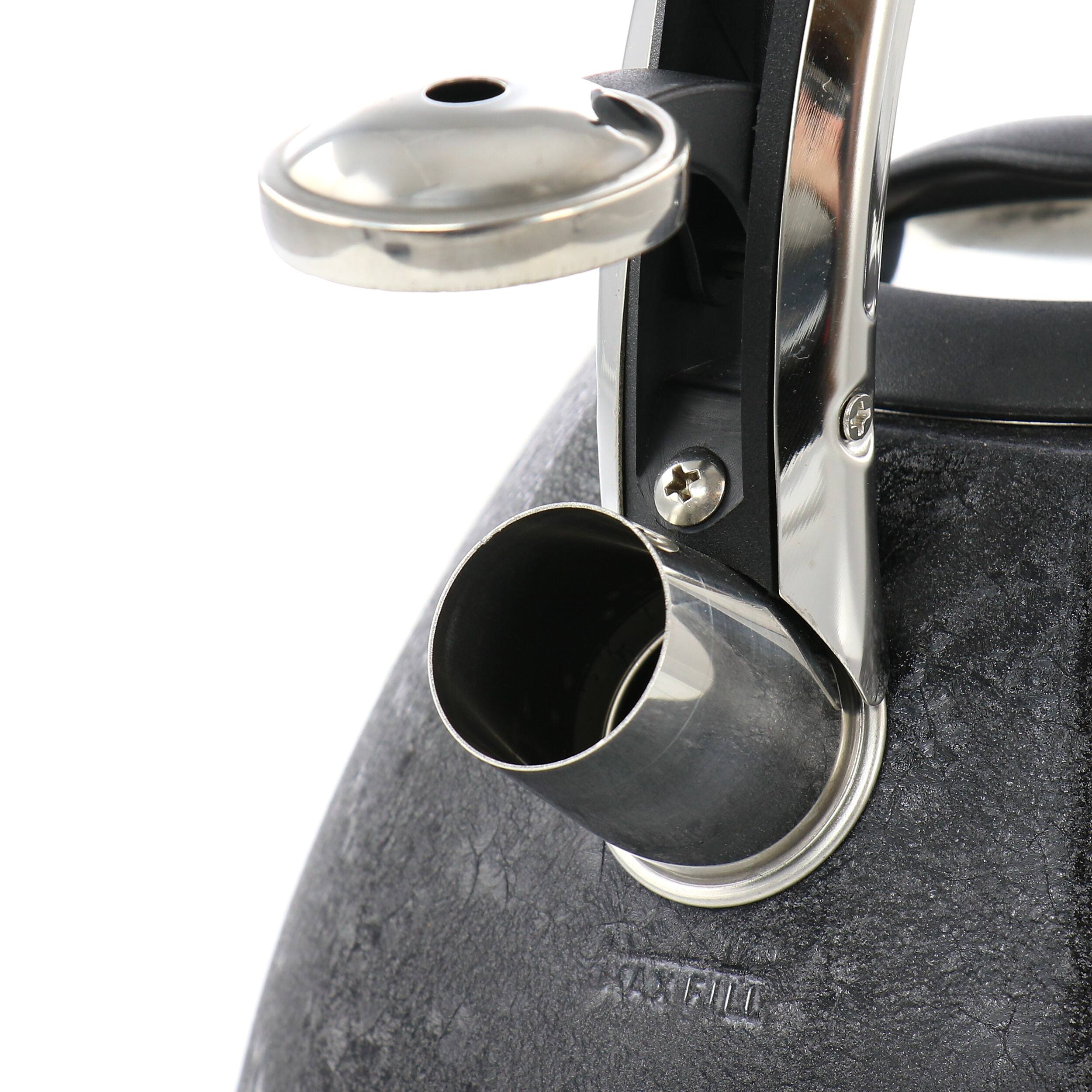 Alt View 2. Mr. Coffee - Mr. Coffee 3 Quart Stainless Steel Whistling Tea Kettle with Stay Cool Handle in Black - Black.