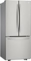 Angle Zoom. LG - 21.8 Cu. Ft. French Door Refrigerator - Stainless steel.