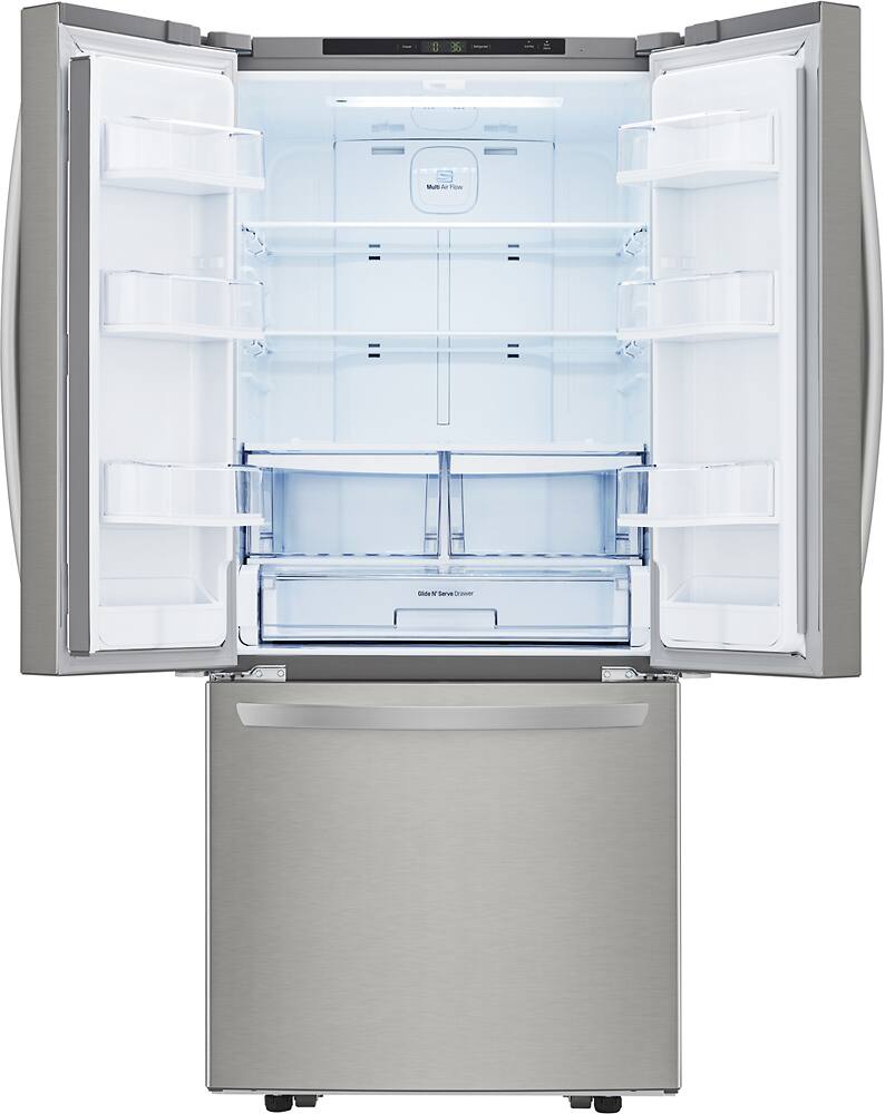 Alt View 1. LG - 21.8 Cu. Ft. French Door Refrigerator with Smart Cooling System - Stainless Steel.