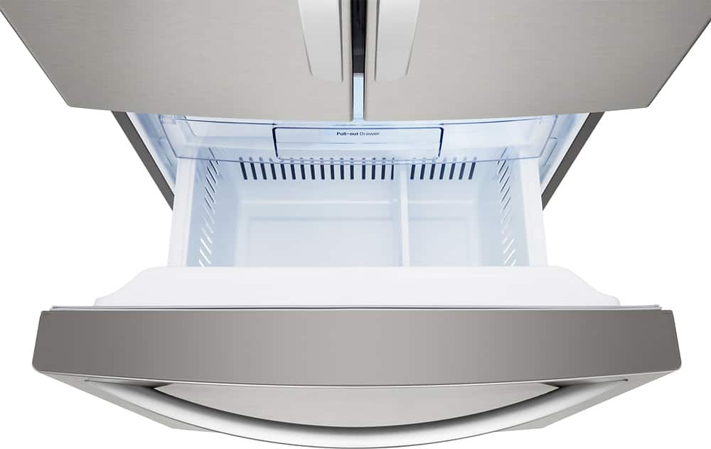 Alt View 2. LG - 21.8 Cu. Ft. French Door Refrigerator with Smart Cooling System - Stainless Steel.