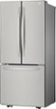 Left. LG - 21.8 Cu. Ft. French Door Built-In Refrigerator with Smart Cooling System - Stainless Steel.
