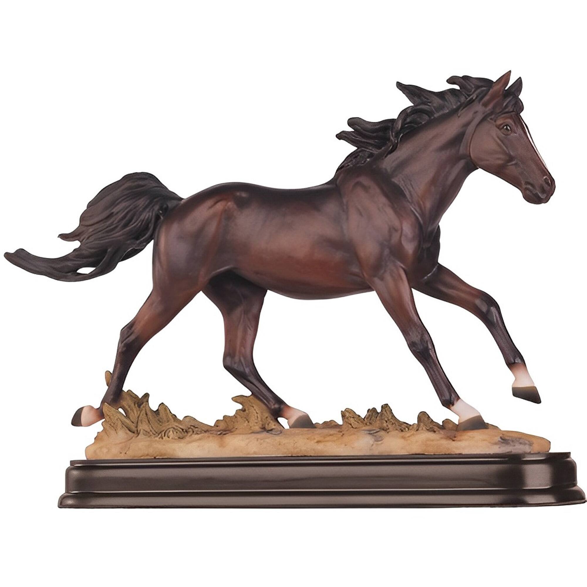 Front. FC Design - FC Design 6.25"H Galloping Horse Figurine Statue Desk Tabletop Home Decor Gift - Multi-Color.