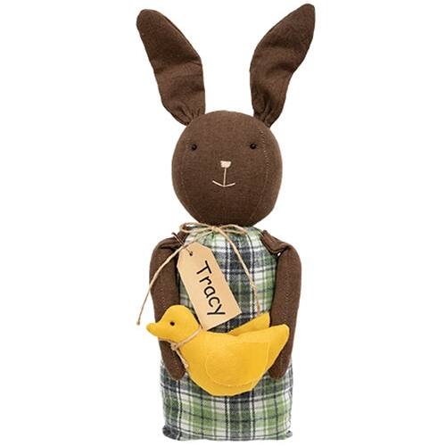 Front. BreeBe - Tracy Chocolate Bunny Doll w/Chick - Multi.