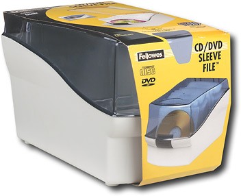 Angle View: Fellowes - 50-Disc CD Sleeve File - Black
