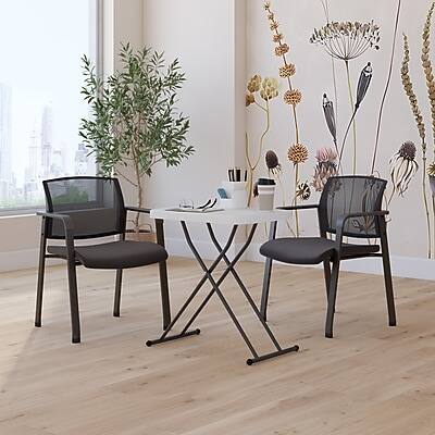 Alt View 5. Staples - 25.5" x 17.8" Heavy Duty Folding Table - White Granite.