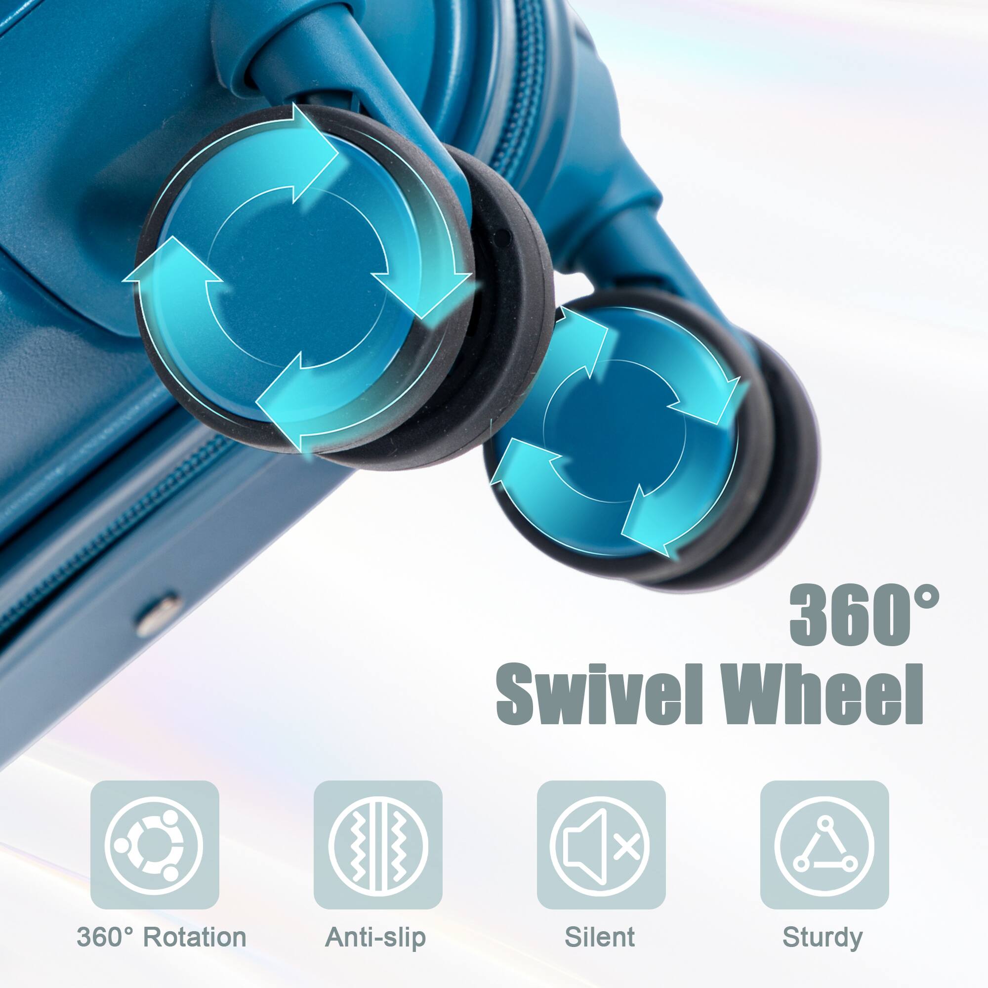 360° Swivel Wheel

- 360° Rotation
- Anti-slip
- Silent
- Sturdy
