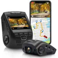 Rexing - V1GW-4K 2.4" 4K Ultra HD Car Dash Cam with Wi-Fi Built-in GPS and Adhesive Mount - Black - Front_Zoom